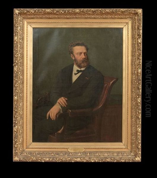 Portrait Of Chretien Dansaert Oil Painting by Julius Josephus Gaspard Starck