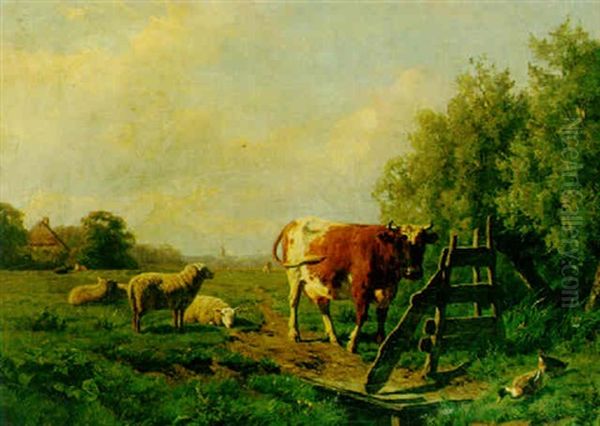 At The Edge Of The Field Oil Painting by Willem Tjarda van Starckenborgh Stachouwer