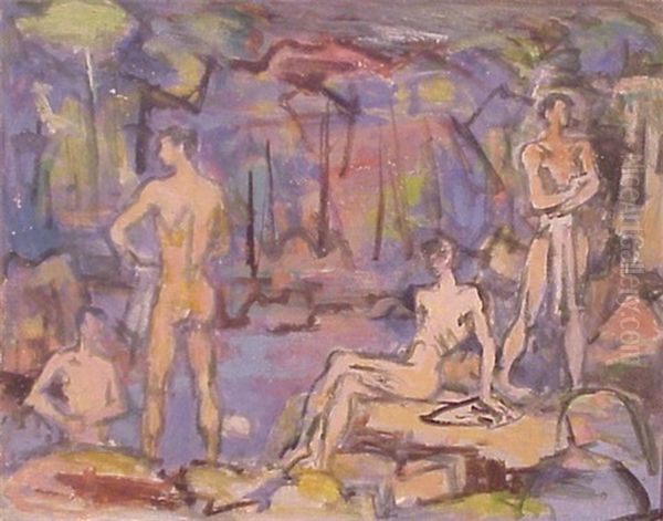 Bathers Oil Painting by Jack Gage Stark