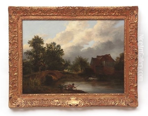 Old Mill On The Lee Oil Painting by James Stark