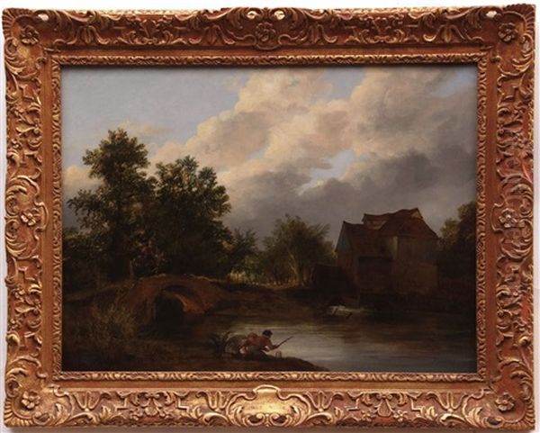 Old Mill On The Lee Oil Painting by James Stark