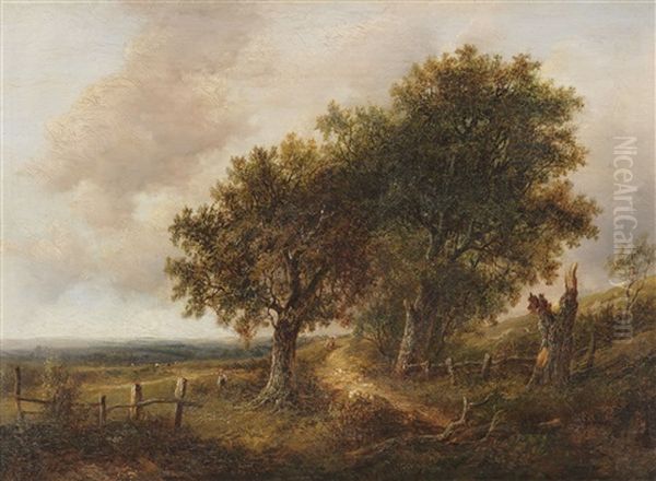 Sommerlandschaft Oil Painting by James Stark