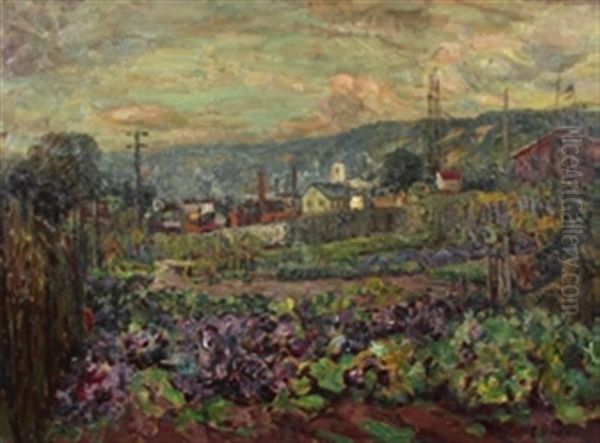 Vorstadt-krautgarten In Ditzingen Oil Painting by Erwin Starker