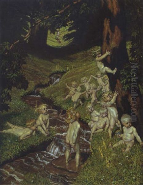 Allegory Of Summer Oil Painting by Franz Stassen