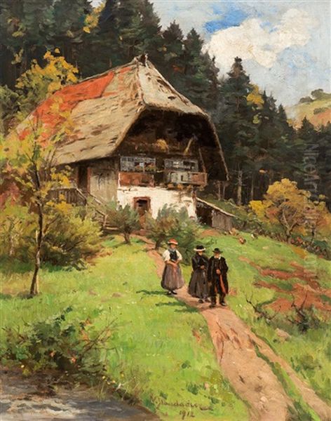 Schwarzwaldidyll Oil Painting by Vitus Staudacher