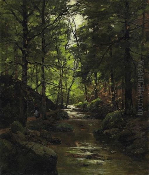 Im Schwarzwald Oil Painting by Vitus Staudacher