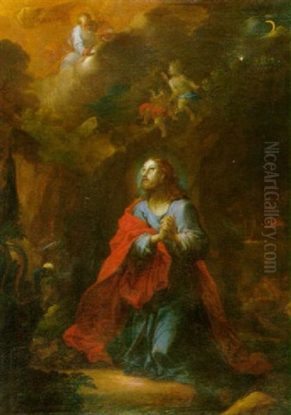 Christus Am Olberg Oil Painting by Franz Karl Stauder