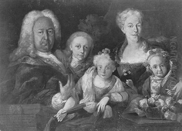 Portrait Of Charles Vi And Maria Theresia And Members Of The Royal Family Oil Painting by Jakob Karl Stauder