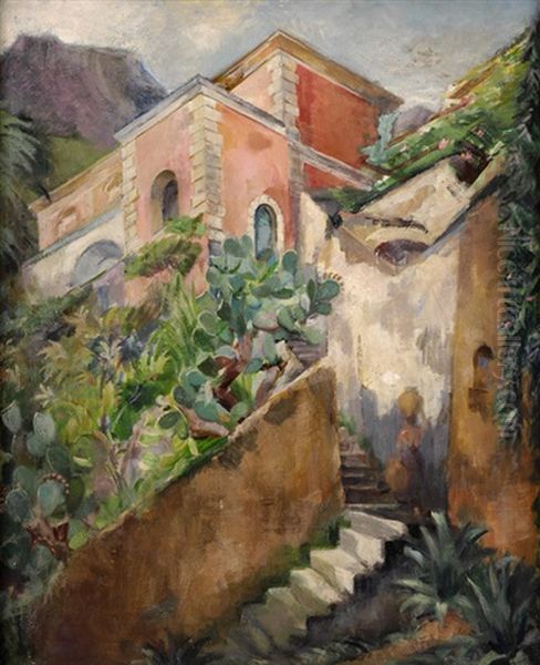 Positano-salerno Oil Painting by Karl Staudt