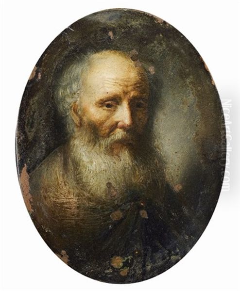 Portrait De Vieil Homme Oil Painting by Jan Adriaensz van Staveren