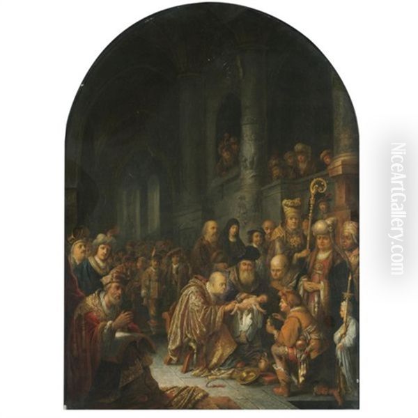 The Circumcision Of Christ Oil Painting by Jan Adriaensz van Staveren