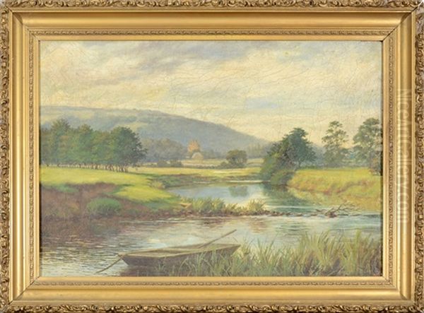 Summer Along The River Oil Painting by Frederick Stead