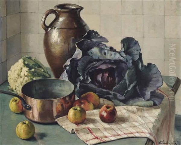 The Cabbage Oil Painting by Jules E.J. Steelandt