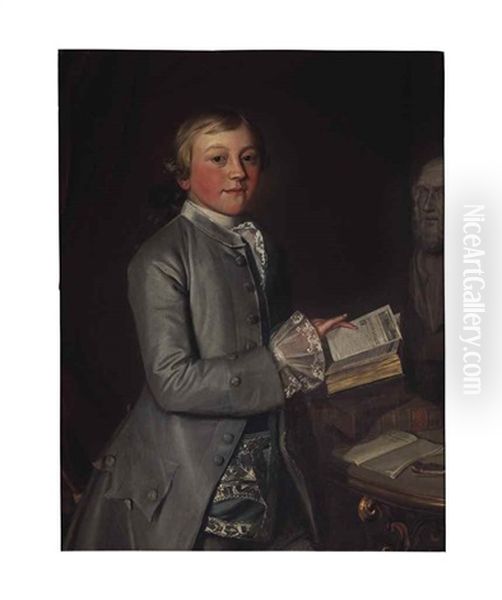 Portrait Of Giles Moore , Three-quarter-length, Reading The 