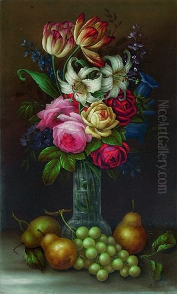 Blumenstillleben (+ Blumenstillleben; Pair) Oil Painting by Edwin Steele