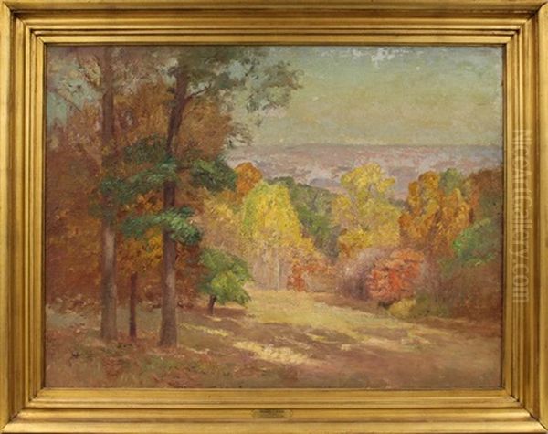 Autumn Landscape Oil Painting by Theodore Clement Steele