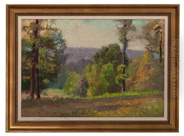 Sun-kissed Trees Oil Painting by Theodore Clement Steele