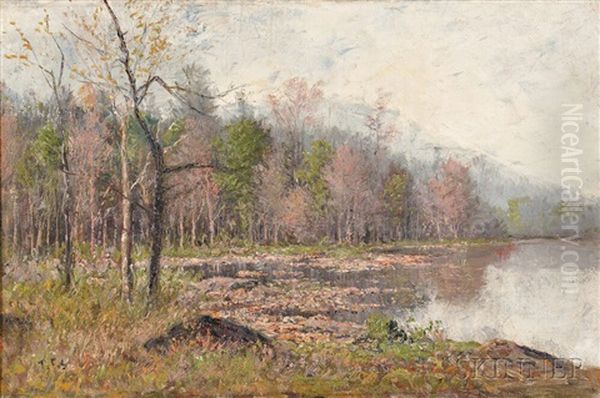 Autumn Marsh Oil Painting by Theodore Clement Steele