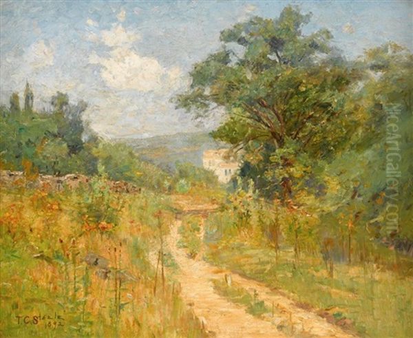 Landscape With House Oil Painting by Theodore Clement Steele