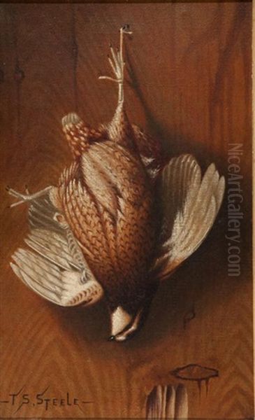 Hanging Quail Oil Painting by Thomas Sedgwick Steele