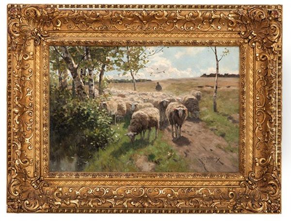 Going To Pasture Oil Painting by Willem Steelink