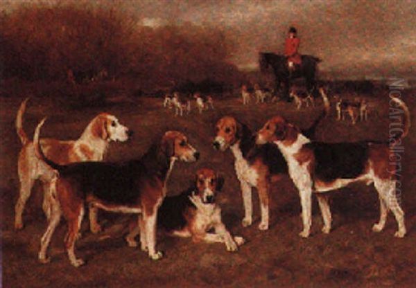 Charles Payne With The Dumfriesshire Hounds Oil Painting by David George Steell