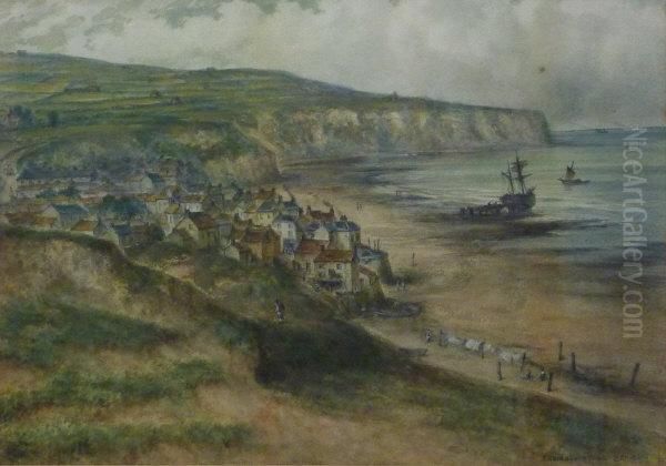 Robin Hood's Bay Oil Painting by John Francis Branegan