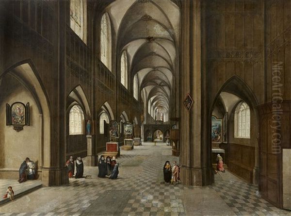 Church Interior by Hendrick van Steenwyck the Elder