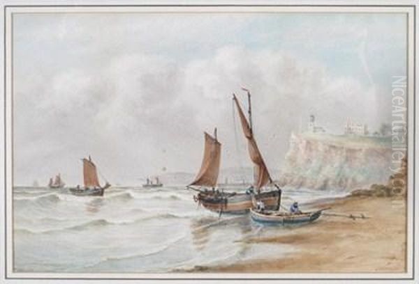 Tynemouth 1881 Oil Painting by John Francis Branegan