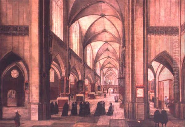 Interieur D'une Cathedrale Gothique Oil Painting by Hendrick van Steenwyck the Elder