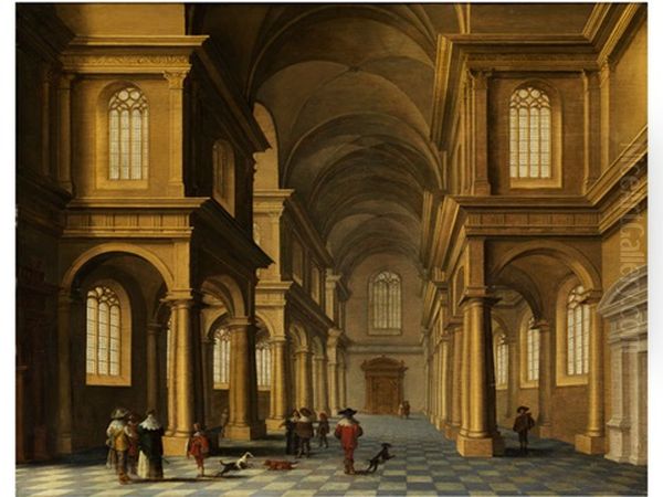 Kircheninterieur Mit Figurenstaffage Oil Painting by Hendrick van Steenwyck the Younger