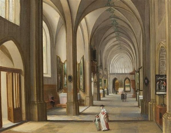 Church Interior Oil Painting by Hendrick van Steenwyck the Younger