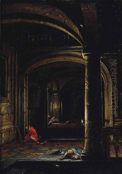 The Liberation Of Saint Peter Oil Painting by Hendrick van Steenwyck the Younger