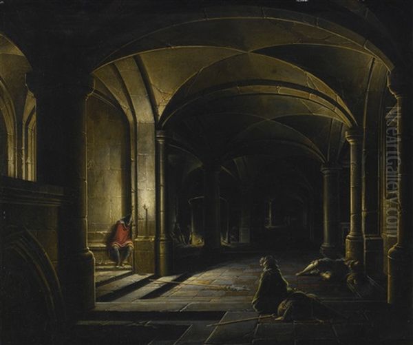 A Prison Interior With Sleeping Guards Oil Painting by Hendrick van Steenwyck the Younger