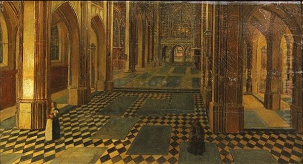 Interior Of A Cathedral Oil Painting by Hendrick van Steenwyck the Younger