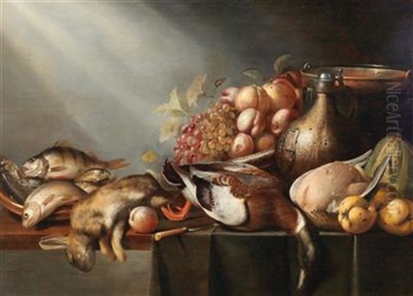 A Still Life With Game Oil Painting by Harmen Steenwyck