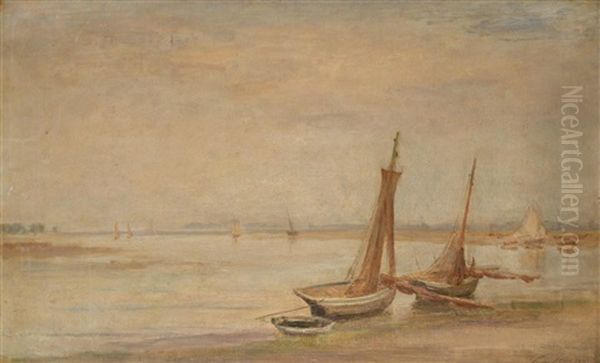 Low Tide At Malden Oil Painting by Philip Wilson Steer