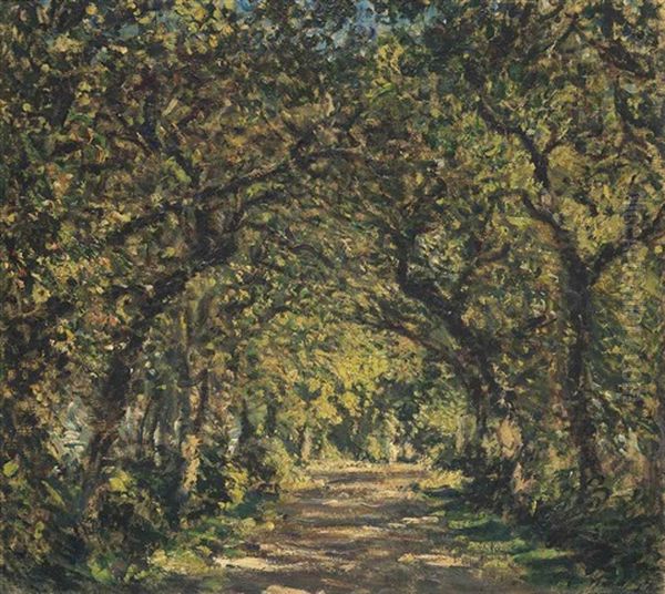 An Oak Avenue, Knaresborough Oil Painting by Philip Wilson Steer