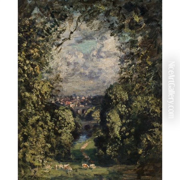 The Vista - Knaresborough Oil Painting by Philip Wilson Steer