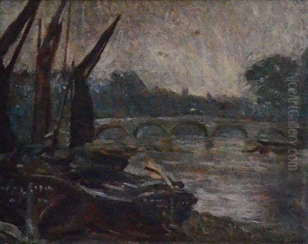 Richmond Bridge Oil Painting by Philip Wilson Steer