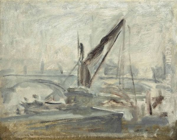 The Thames From Cheyne Walk Oil Painting by Philip Wilson Steer