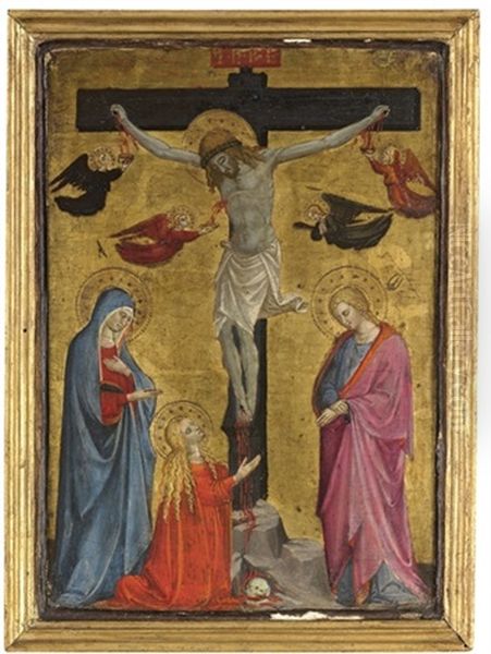 The Crucifixion With The Virgin, Saint Mary Magdalene And Saint John The Evangelist Oil Painting by  Stefano d'Antonio di Vanni