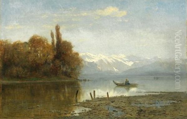 Am Starnbergersee (at Lake Starnberg) Oil Painting by Arnold Steffan