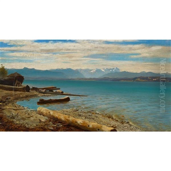 Starnbergersee Oil Painting by Johann Gottfried Steffan