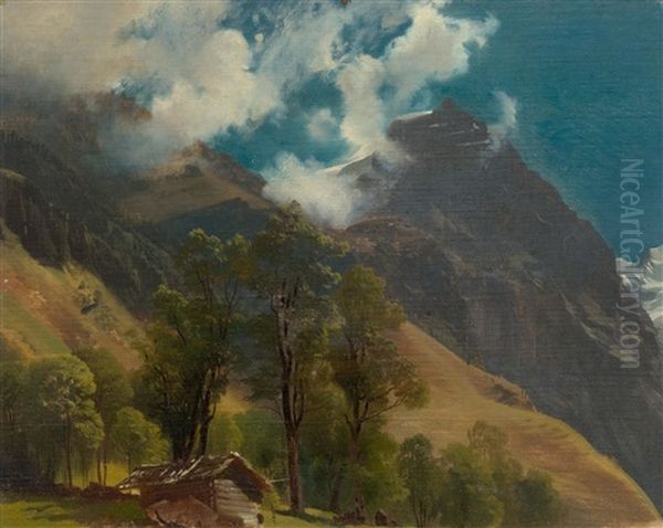 In Linthal Oil Painting by Johann Gottfried Steffan