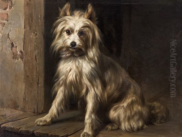 Sitting Spitz by Carl Constantin Steffeck