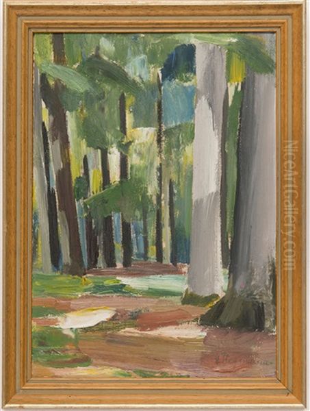 Sachsenwald Oil Painting by Heinrich Stegemann