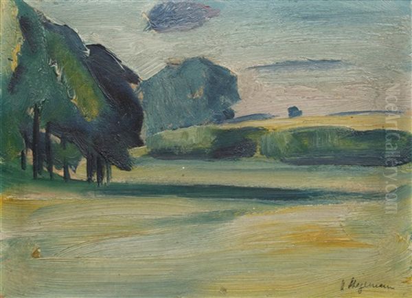 A Rural Landscape (4 Works) Oil Painting by Heinrich Stegemann