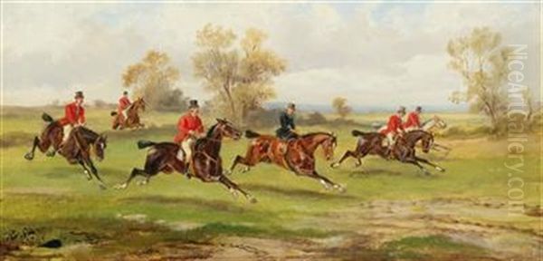 Out Hunting Oil Painting by Alfred (A. Stone) Steinacker