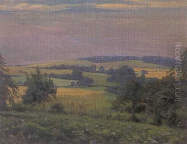 Abendstimmung Holsteinische Schweiz (malente) Oil Painting by Eduard Steinbach